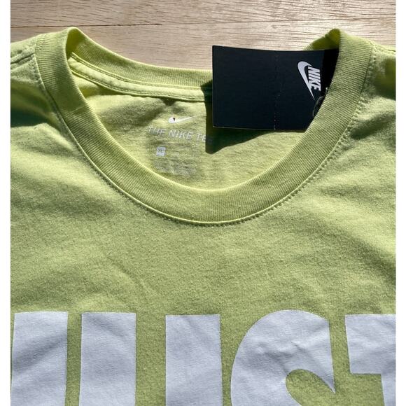 Nike Just Do It Big Logo T-Shirt Mens Green/White AT2749 352‎ Size XL - Picture 4 of 7